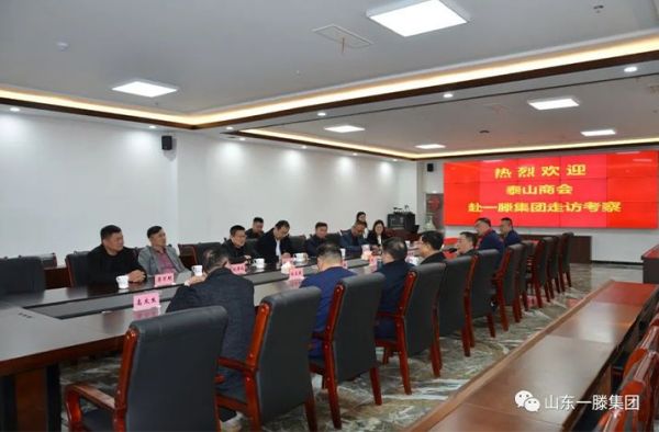 泰山商會執(zhí)行會長徐濤、香港泰安聯(lián)誼總會會長王振明等到一滕集團走訪考察
